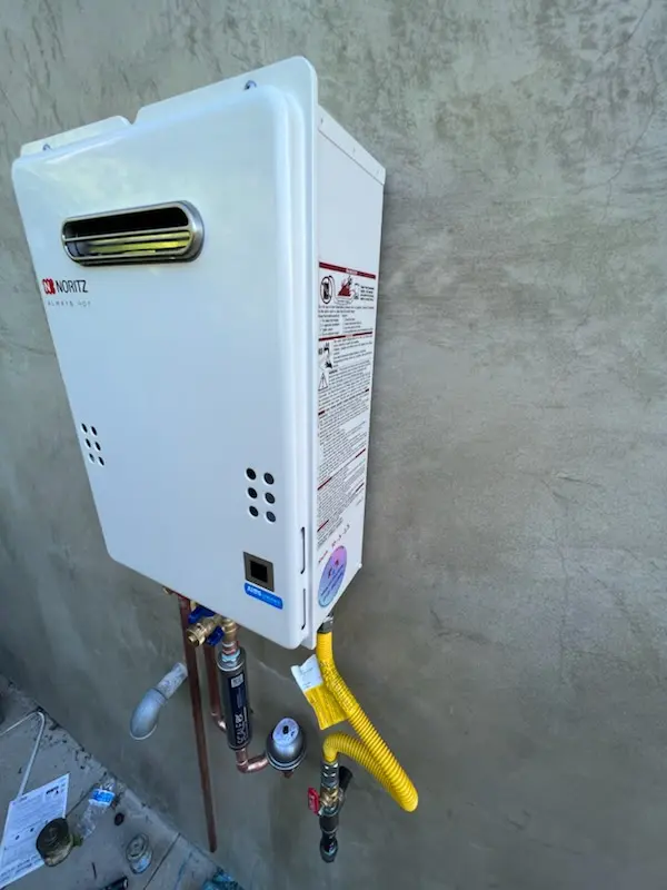 Tankless water heater installation for Brittany Pointe Estates homes